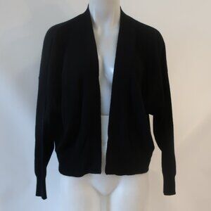 NWT Womens Crush Black Altuzurra Pure Cashmere Open Crop Cardigan Sweater 2 US/M